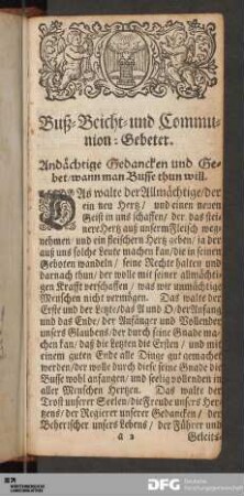 Buß- Beicht- und Communion-Gebeter.