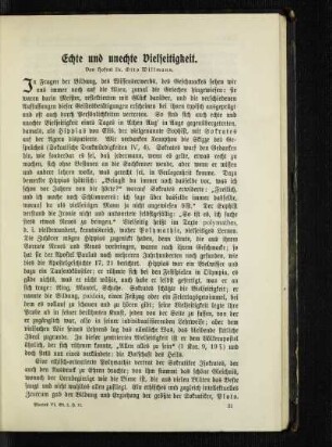 Echte und unechte Vielseitigkeit
