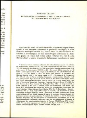 Le meraviglie d'oriente nelle enciclopedie illustrate del medioevo