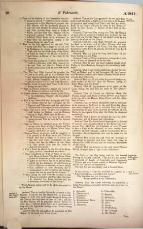 Journals of the House of Lords. 73. 1841