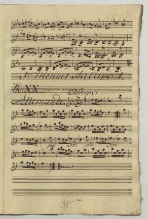 20. Anonymus, Allemande, F-Dur