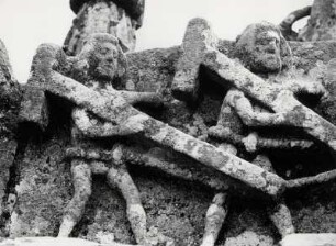 Detail aus dem Kalvarienberg von Notre Dame de Tronoen in der Bretagne