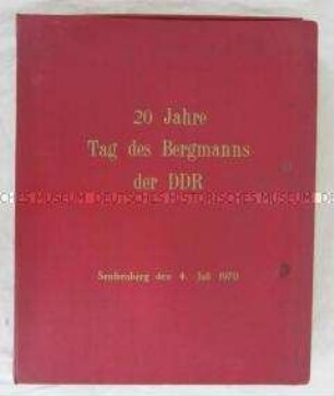 Fotodokumentation zum 20. Jahrestag des Tags des Bergmannes der DDR