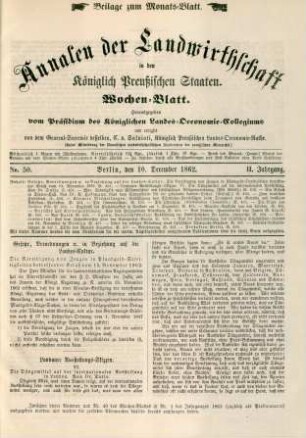 No. 50. Berlin, den 10. December 1862. II. Jahrgang.