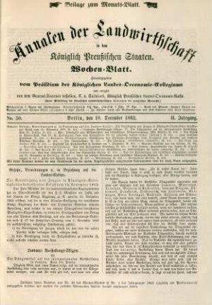 No. 50. Berlin, den 10. December 1862. II. Jahrgang.