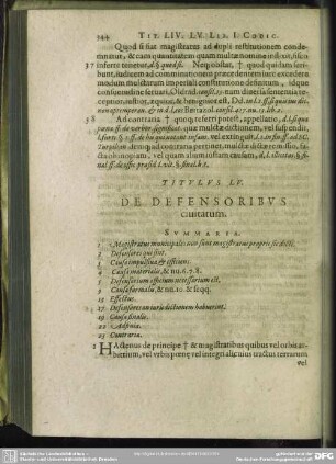 Titulus LV. De Defensoribus civitatum