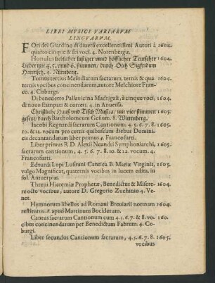 Libri Musici Variarum Linguarum.