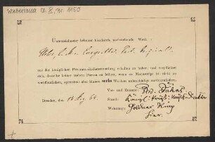 Brief an Friedrich Wilhelm Jähns : 13.08.1864