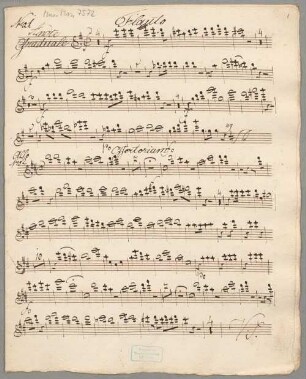 12 Sacred Songs, V (X), orch, org - BSB Mus.ms. 7572 : [without title]