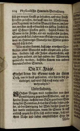 Die XV. Frage. - Die XXI. Frage.