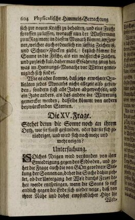 Die XV. Frage. - Die XXI. Frage.