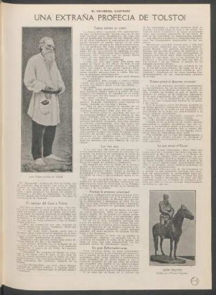Una extraña profecia de Tolstoi
