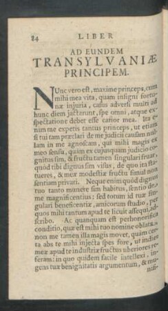 Ad Eundem Transylvaniae Principem
