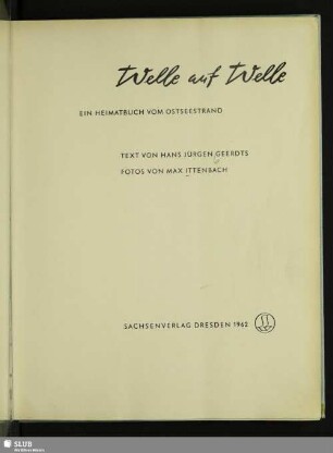 Welle auf Welle : ein Heimatbuch vom Ostseestrand