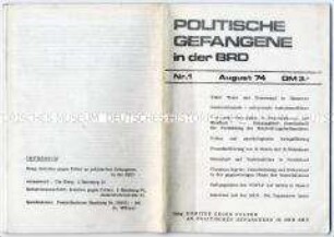 Propaganda-Dokumentation über politische Gefangene in der Bundesrepublik aus linksradikaler Sicht
