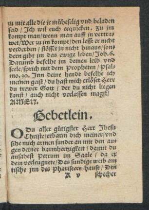 Gebetlein.