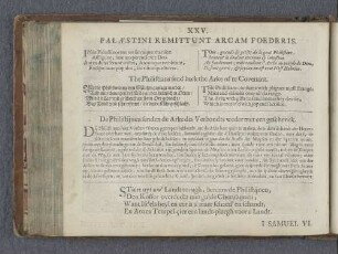 XXV. Palaestini remittunt arcam foederis. The Philistians send back the Arke of te Covenant. De Philistijnen senden de Arke des Verbondts weder met een geschenck.