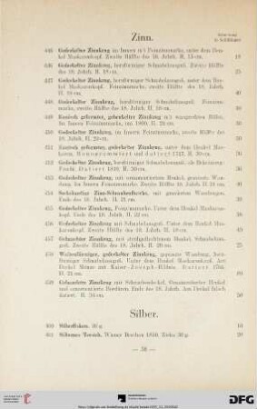 Zinn (Nr. 445-459)