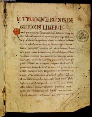 De officiis - Staatsbibliothek Bamberg Msc.Class.26