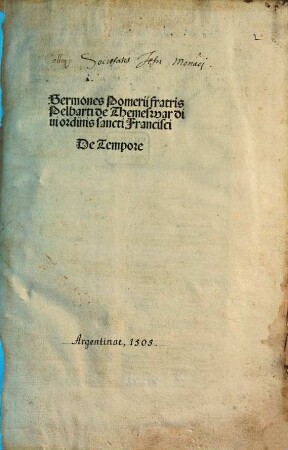 Sermones Pomerii de tempore pars hyemalis et estivalis