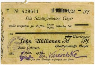 10 Millionen Mark