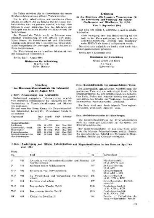 Mitteilung des Deutschen Zentralinstituts für Lehrmittel : vom 10. August 1964