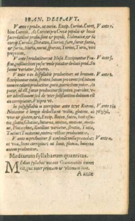 Mediarum syllabarum quantitas.