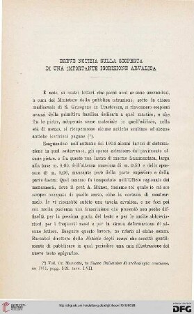 42: Breve notizia sulla scoperta di una importante iscrizione arvalica