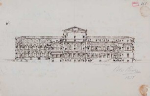 Entwurf für ein Schloss - Querschnitt