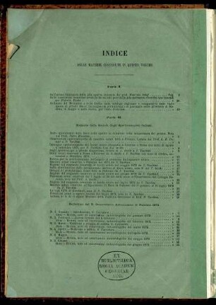 Indice Delle Materie Contenute In Questo Volume