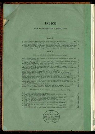 Indice Delle Materie Contenute In Questo Volume