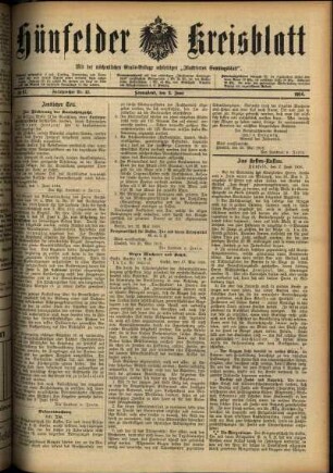 Ausgabe vom Samstag, den 03. Juni 1916.