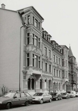 Wohnhäuser : Plauen-Bahnhofsvorstadt, Weststraße 42/40. Wohnhäuser. Straßenansicht