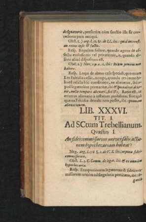 Lib. XXXVI. Tit. I. - IV.