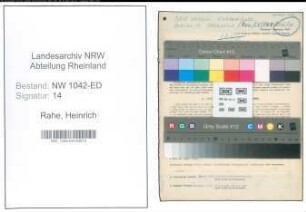 Entnazifizierung Heinrich Rahe , geb. 28.02.1900 (Studienassessor)