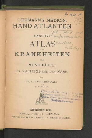 Atlas der Krankheiten der Mundhöhle, des Rachens und der Nase
