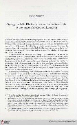 Flyting und die Rhetorik des verbalen Konflikts in der angelsächsischen Literatur