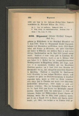 4116. Utgenannt (Johann Christoph Traugott, Phil. Dr.)