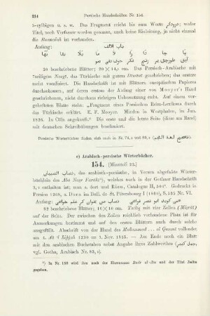 c) Arabisch-persische Wörterbücher