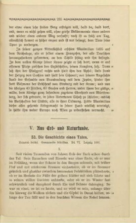 V. Aus Erd- und Naturkunde
