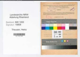 Entnazifizierung Heinz Theusen, geb. 07.05.1914 (Schlosser)