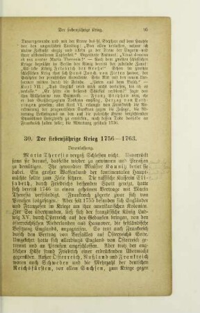 30. Der siebenjährige Krieg 1756-1763