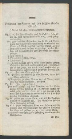 Erklärung der Figuren auf dem sechsten Kupferabdrucke
