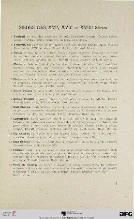 Sièges des XVI, XVII et XVIII Siècles (Nr. 1-39)