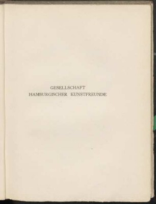 Gesellschaft Hamburgischer Kunstfreunde