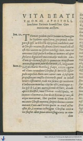 Vita Beati Thomae Apostoli.