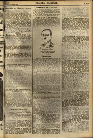 Zweite Ausgabe vom Samstag, den 25. August 1928.