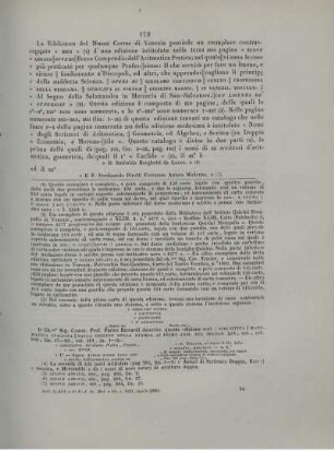 Intorno ad un trattato di aritmetica del P. D. Smeraldo Borghetti Lucchese. [Fortsetzung]