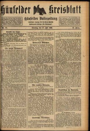 Ausgabe vom Dienstag, den 27. Juli 1926.