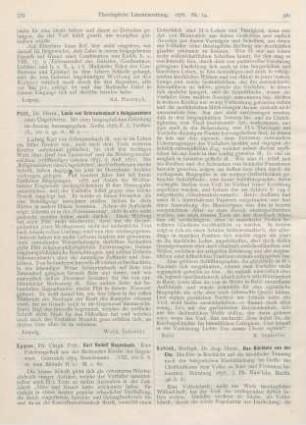 380-381 [Rezension] Schick, Aug. Herm., Das Büchlein von der Ehe. Die Ehe in Rücksicht auf die kirchliche Trauung nach der bürgerlichen Eheschließung im Geiste des Christenthums dem Volke zu Nutz und Frommen beleuchtet
